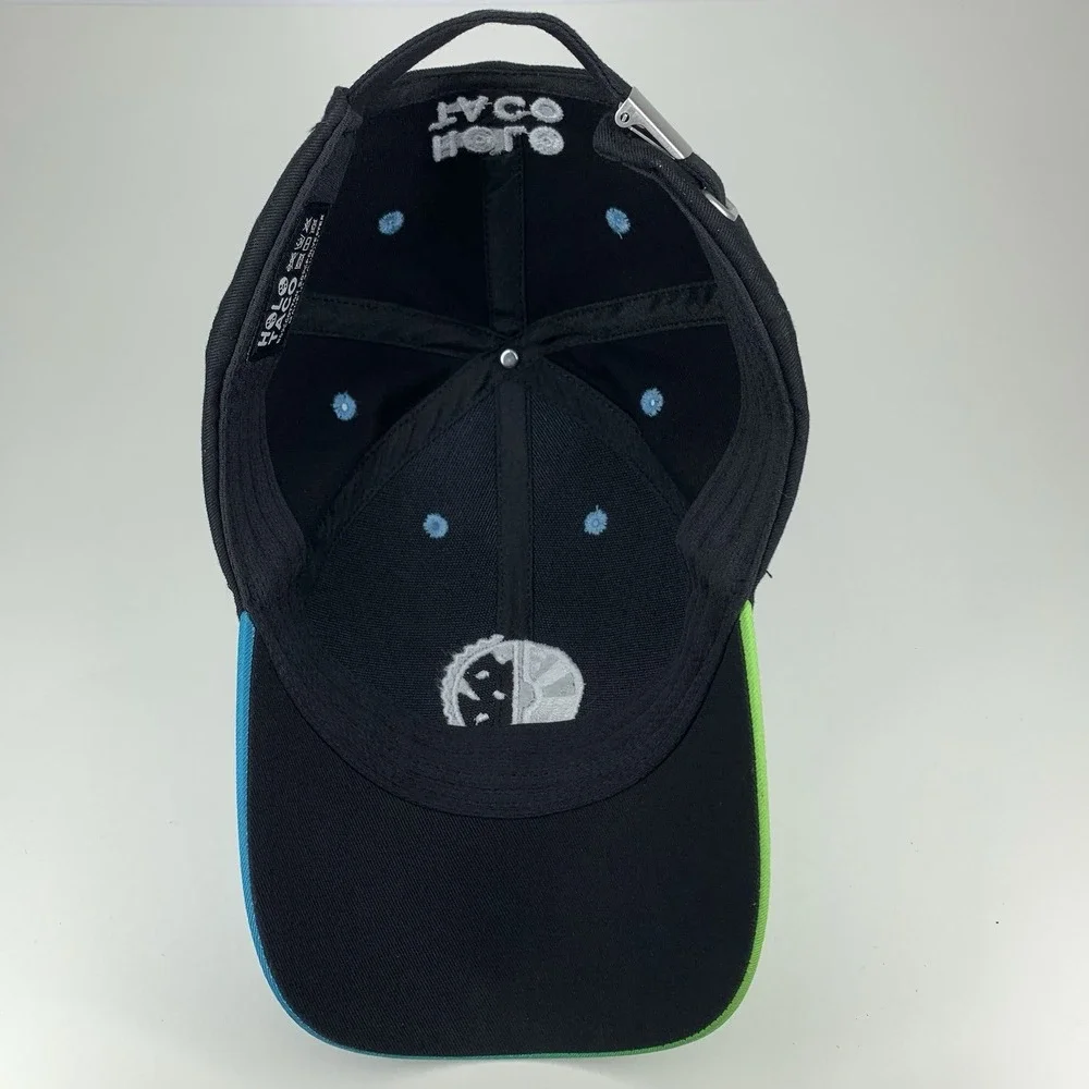 Holo Taco Hat Nail Polish Blue Green Black Adjustable Strap Baseball Cap